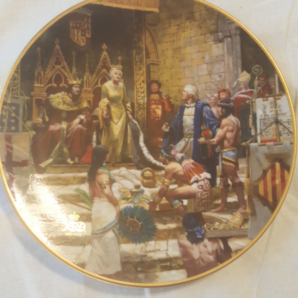 Columbus Discovers America Collectors Plate
